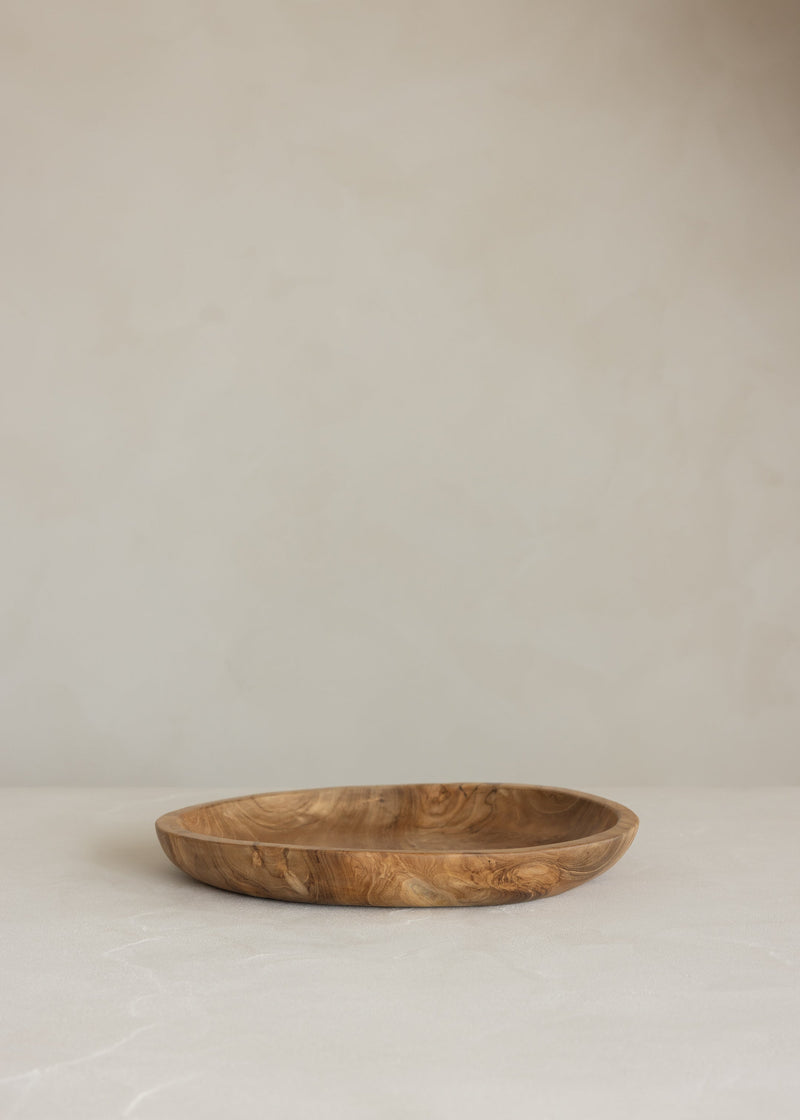 Round Teak Tray