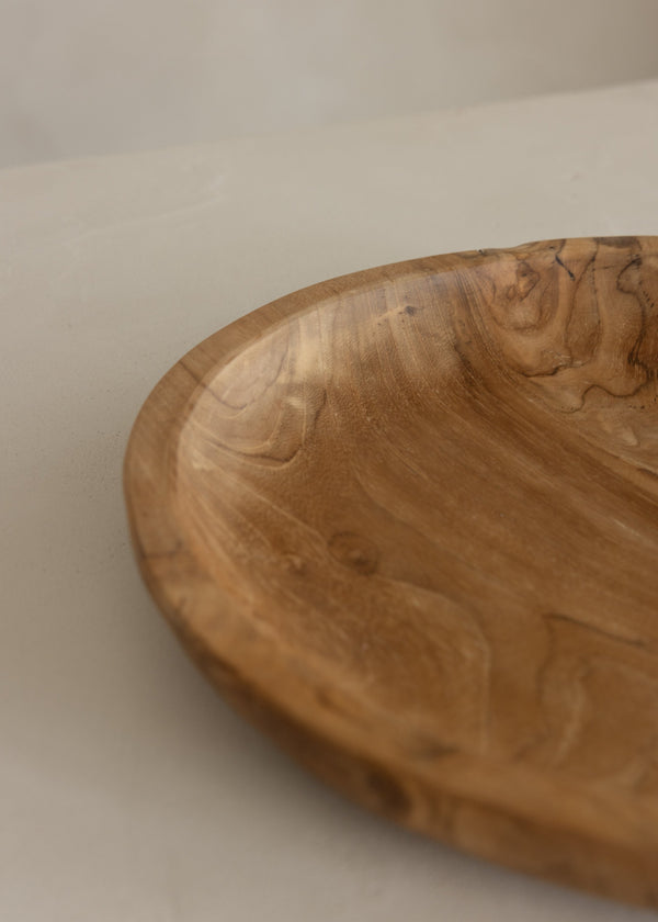 Round Teak Tray