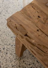 Joel Rustic Stool / Dark Teak