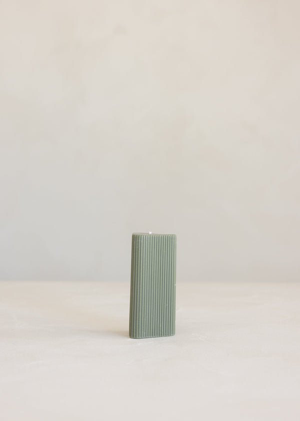 Helix Pillar Candle / Olive