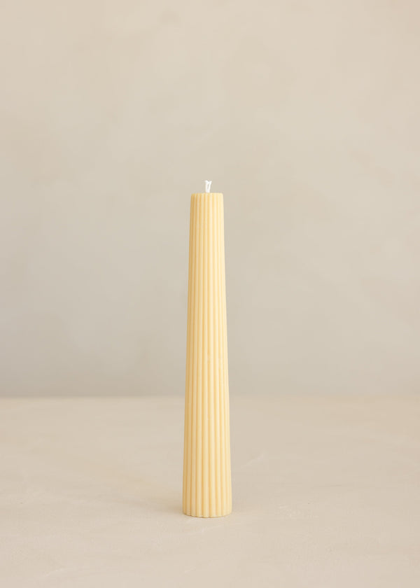 Tapered Lone Pillar Candle / Gold