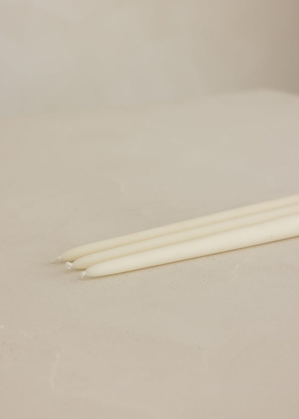 Tapered Candle Set of 3 / Ivory