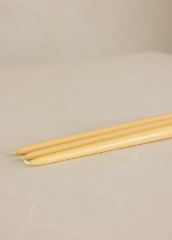 Tapered Candle Set of 3 / Gold