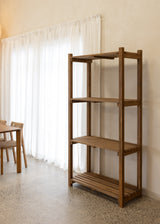 Slatted Teak Bookshelf / 100